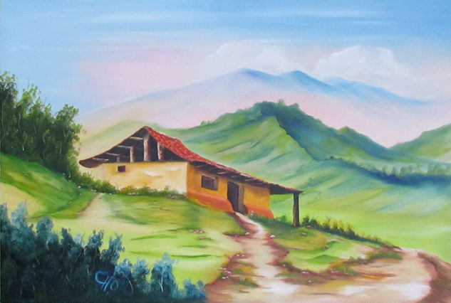 Paisaje Colonial Oil Canvas Landscaping