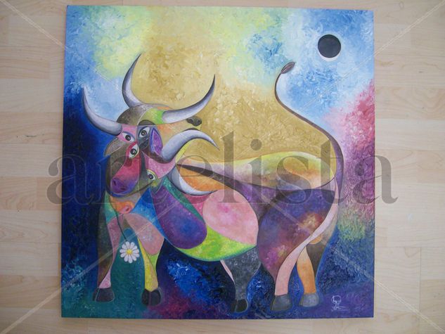 Torito Oil Panel Animals