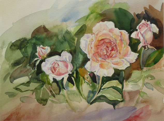 Rosas X Watercolour Paper Floral Painting