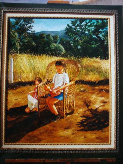 LA PONDEROSA Oil Canvas Figure Painting