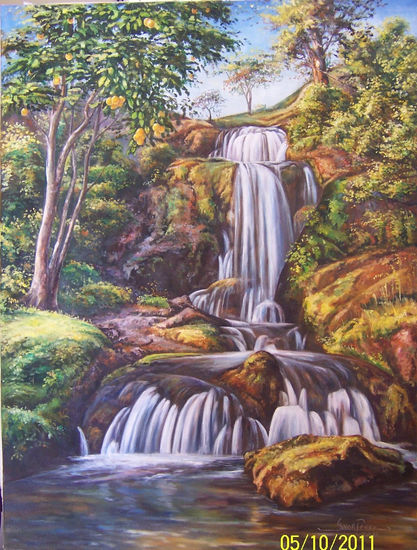 cascada Oil Canvas Landscaping