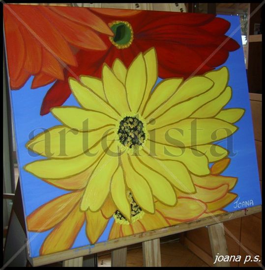 MARGARITAS Oil Canvas Floral Painting