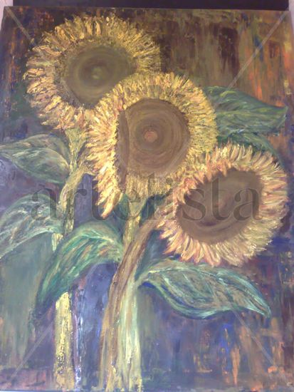 Girasoles Oil Canvas Landscaping