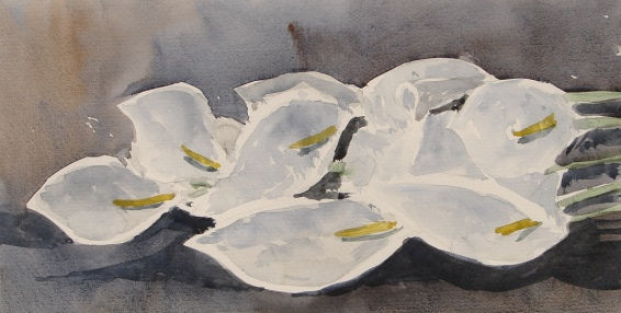 Calas sobre la mesa Watercolour Paper Floral Painting