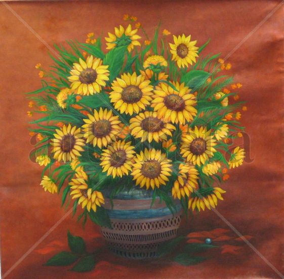 Daisies Oil Canvas Floral Painting