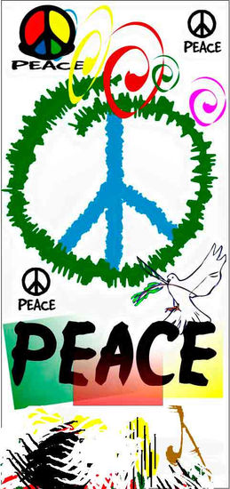 Peace para todos Watercolour Canvas Others