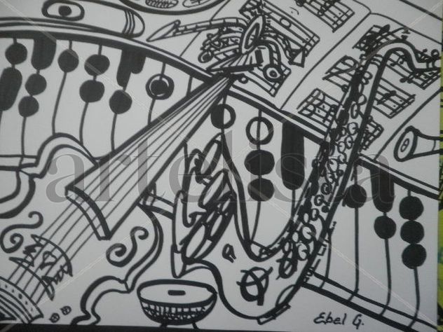 instrumentos musicales esculturas vivas ambulando en la noche