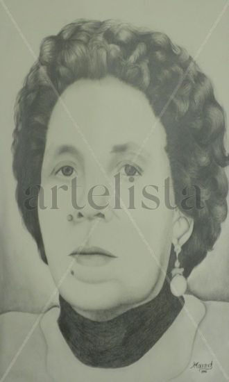 retrato de abuelita Graphite Card Portrait