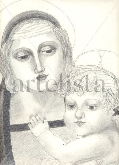 Madona y niño Jesús de Rafael Pencil