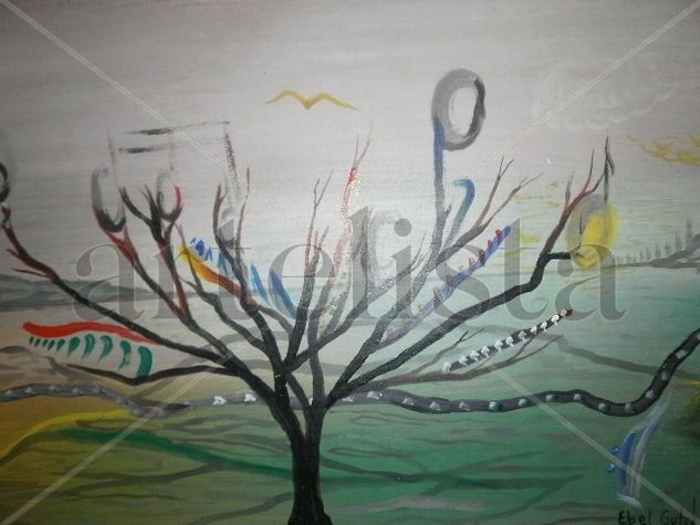 el arbol de la musica Acrylic Card Landscaping