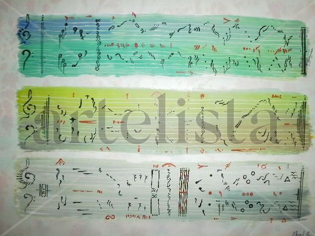 partitura para una nueva vida Mixed media Paper Others