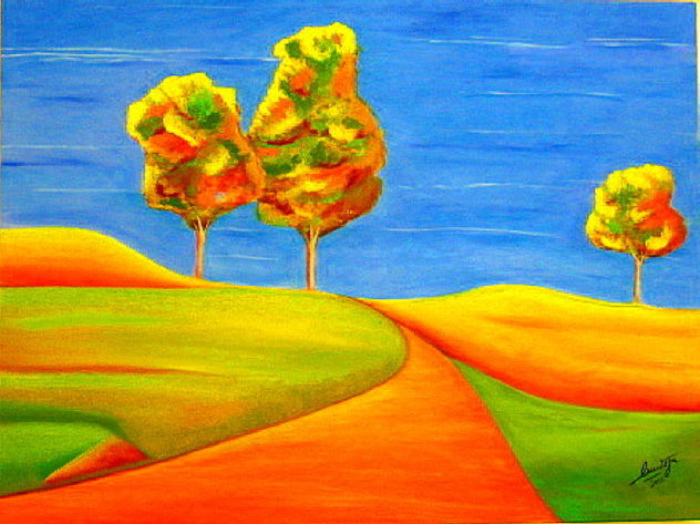 Three trees. Tres árboles