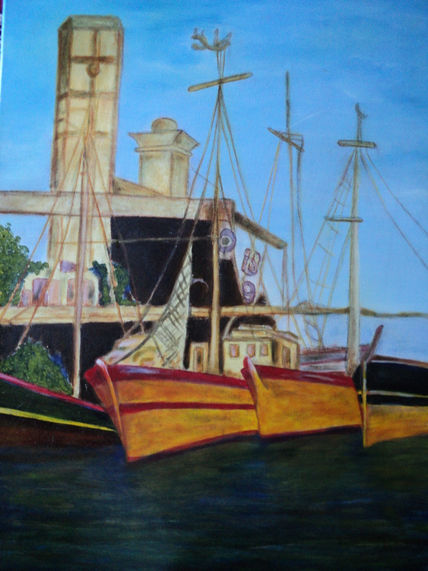 En el muelle.