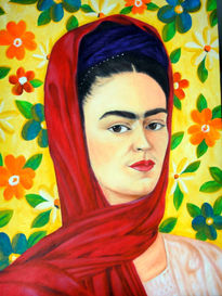 Frida con Flores