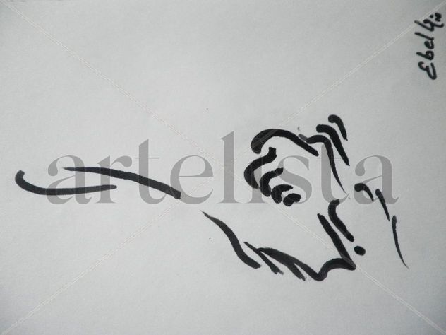 clave de Sol ...autor Ebel Garcés de miles que dibuja y pinta y dobla en alambre y solda.
