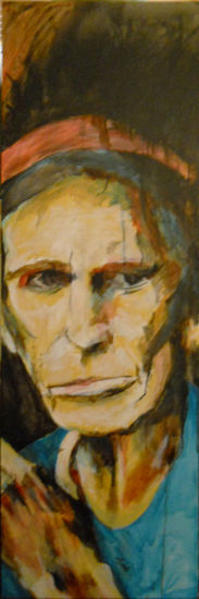 keith Richard Acrylic Canvas Portrait