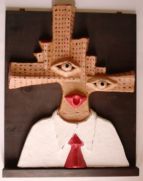 Gli occhi invisibili della città, terracotta- Pasquale Mastrogiacomo