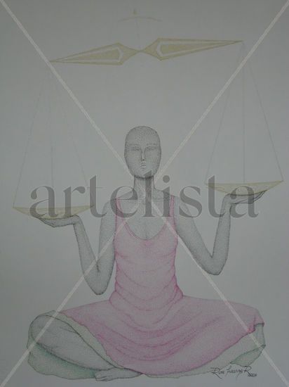 Libra Ink Paper Figure Painting