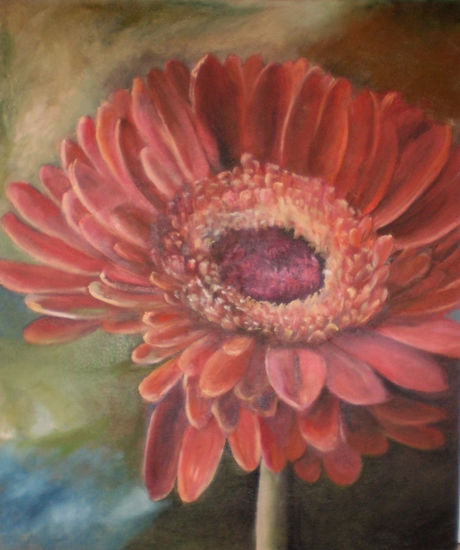 GERBERA Óleo Lienzo Floral