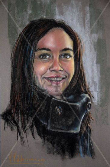 Estefania Pastel Paper Portrait