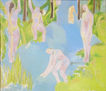 Susana Rojas. 1998 Mujeres en el Río. Óleo. 63 x 70 cm