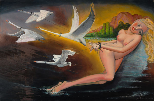 Leda arrebatada por las pasiones