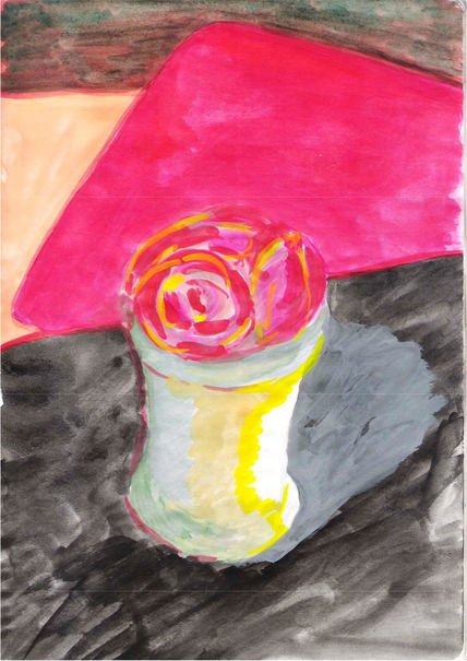 Bodegón con rosas.