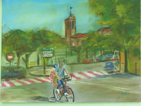 Ciclista con  niño