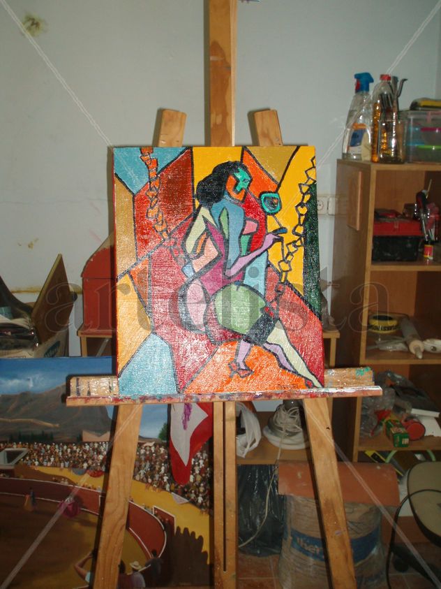 Mujer en columpio