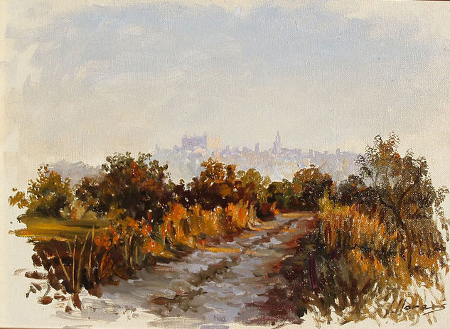 Camino a Toledo Oil Canvas Landscaping