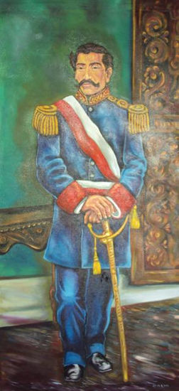 RETRATO AL OLEO DEL CORONEL MARIANO HERENCIA ZEVALLOS 