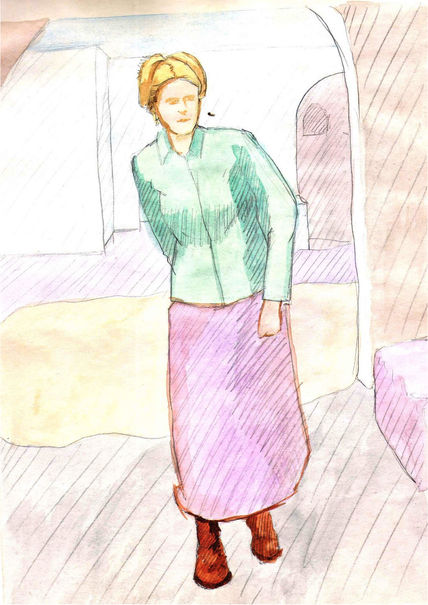 Mujer andando.