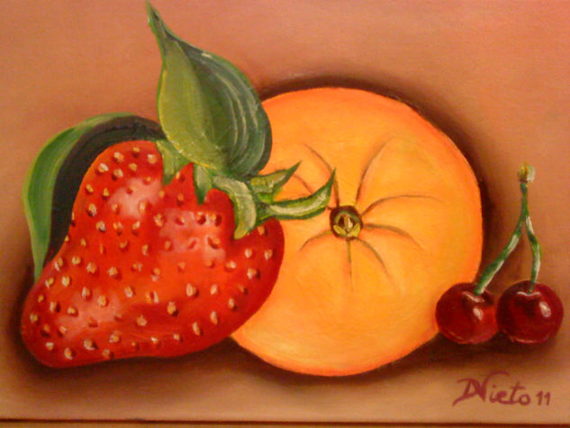 FRESA Y NARANJA Oil Canvas Still Life Paintings