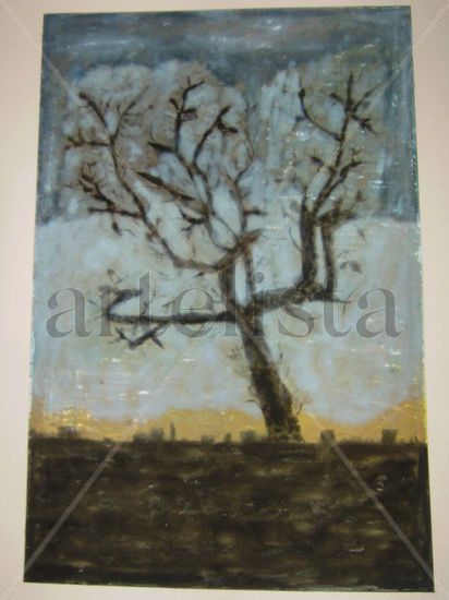 Arbol Triste  (12-5-2011---Autoretrato) Oil Canvas Landscaping