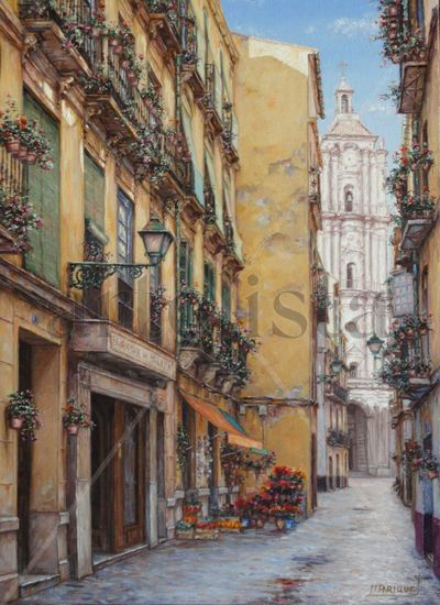 Calle San Juan Oil Canvas Landscaping