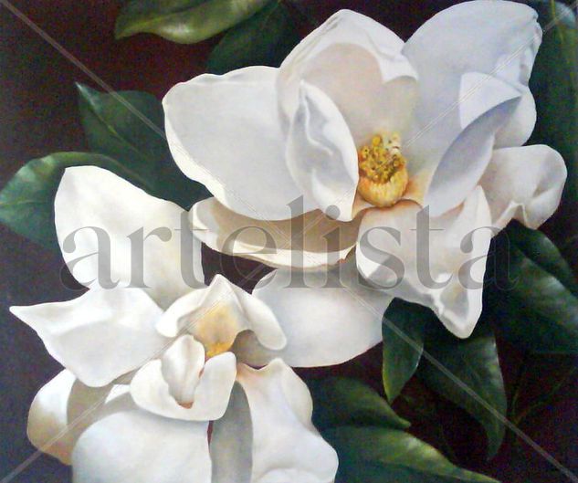 "Magnolias" Oil Canvas Landscaping