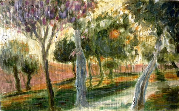 Camino de las Rozas 2 Oil Paper Landscaping