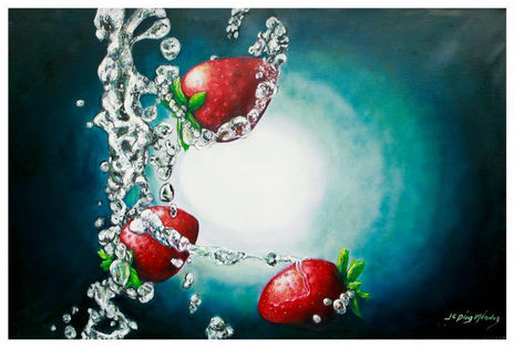 Fresas en agua