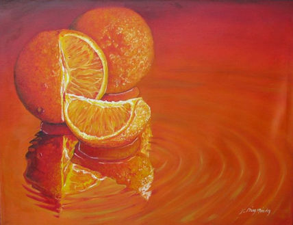 Mandarinas en agua