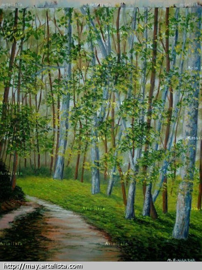 paisaje y arboles Oil Paper Landscaping