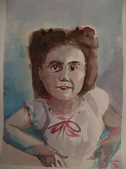 Retrato acuarela ana