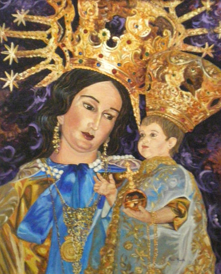 virgen de la salud Acrylic Canvas Landscaping