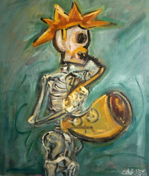 Calaca saxofonista