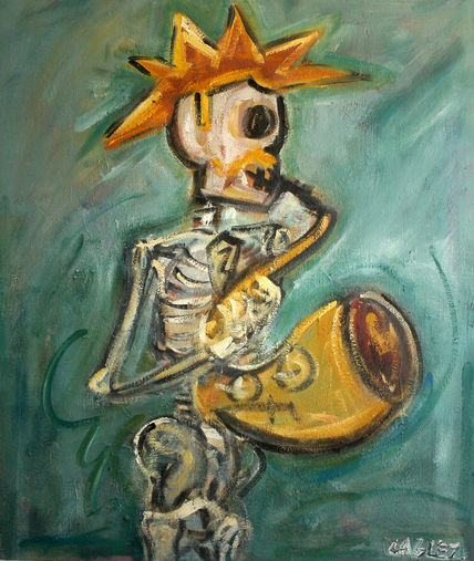 Calaca saxofonista