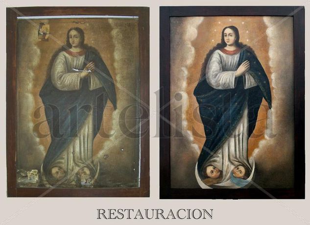 INMACULADA (restauracion) Oil Canvas Figure Painting