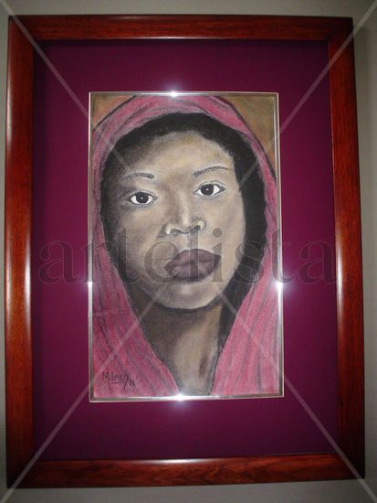 Rostro de mujer afrocostarricense 10 Óleo Lienzo Paisaje