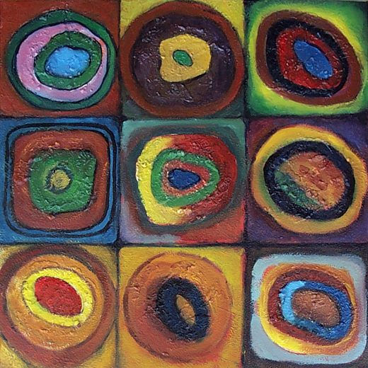 Circulos Rojos Oil Canvas Others