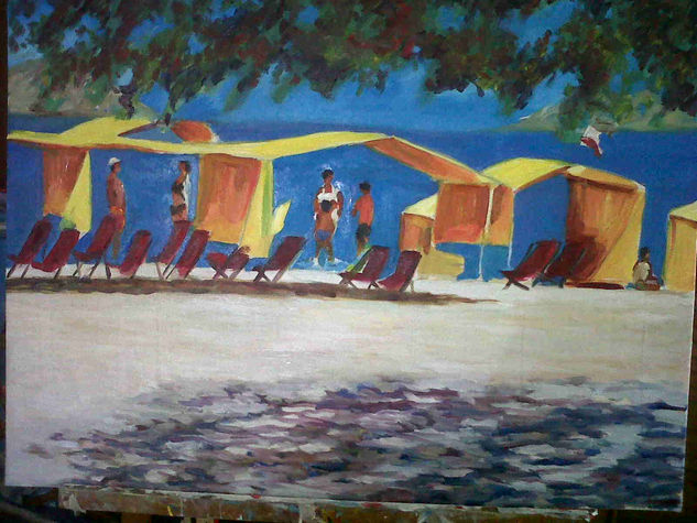 Toldos en la playa Oil Canvas Landscaping