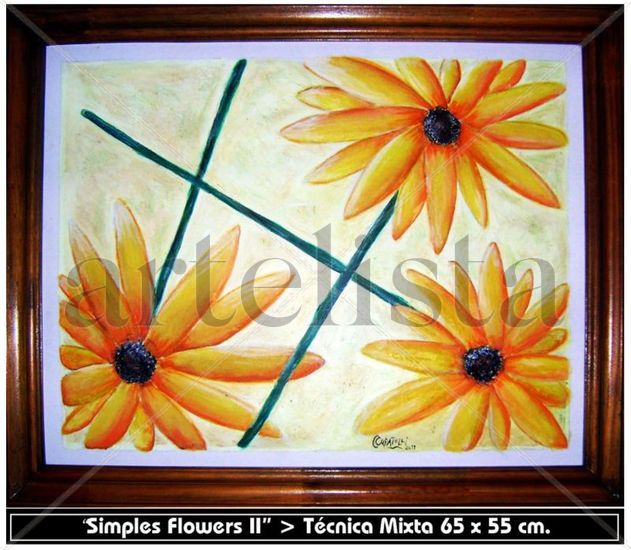 Simple flowers Acrylic Others Floral Painting