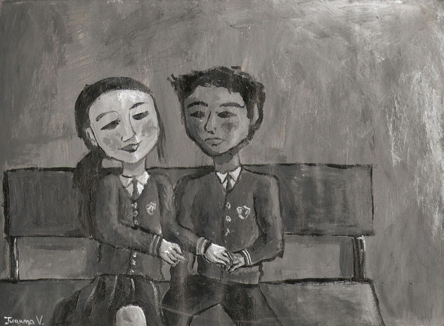La colegiala coqueta y el compañero tímido
